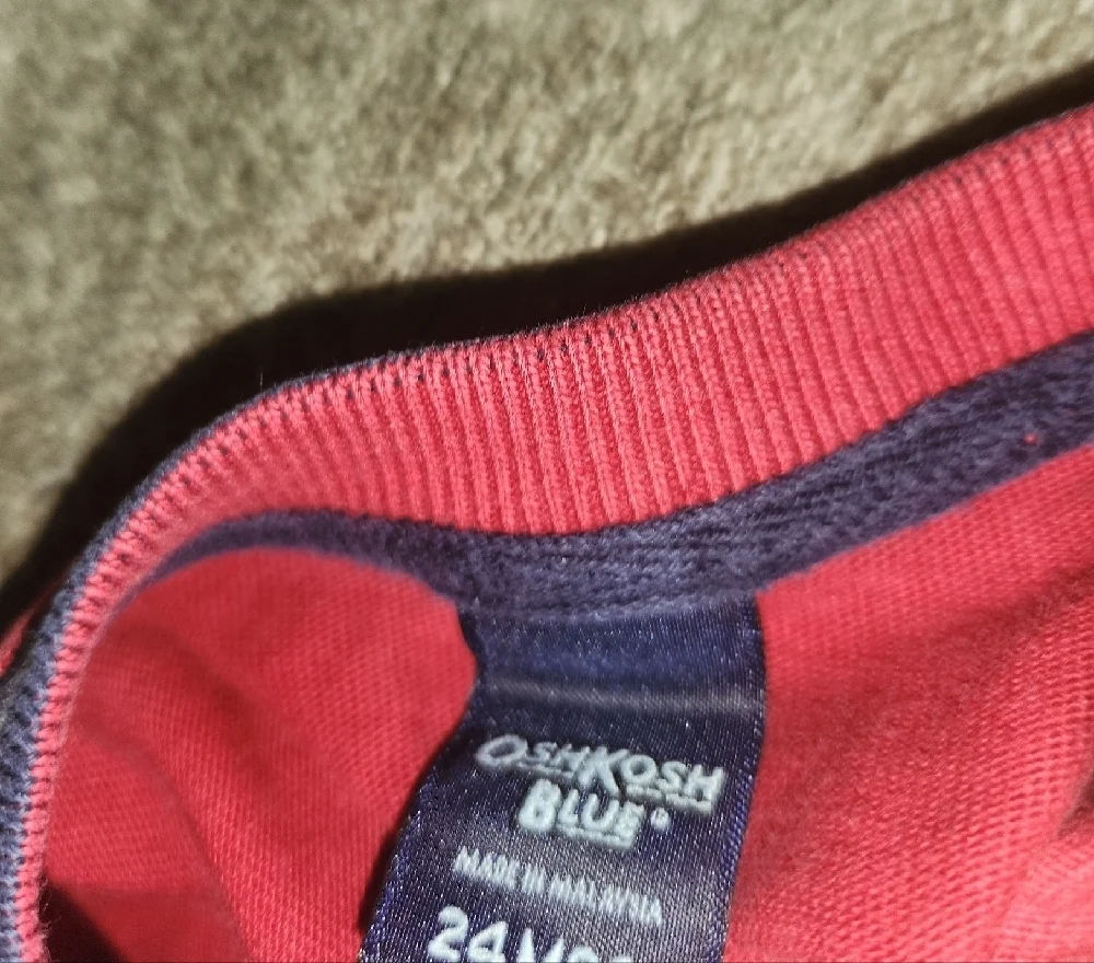 OshKosh B'gosh Red and Blue Kids Onesie